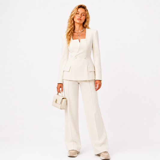 O Blazer Elegante com Gola Quadrada
