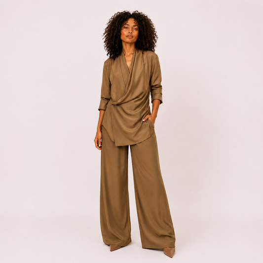 Elegant Satin Wrap Set