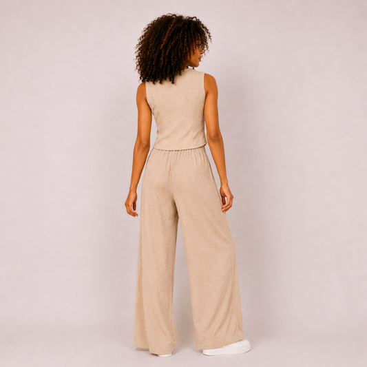 Women's Linen Vest & Pants 2-Piece Set