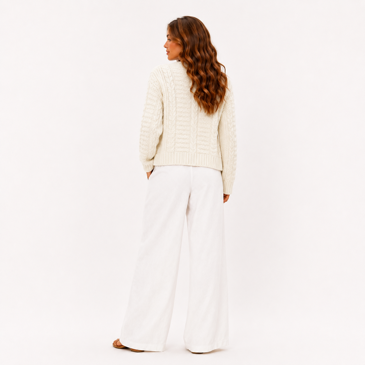 Cardigan de Malha com Bolsos para Mulher