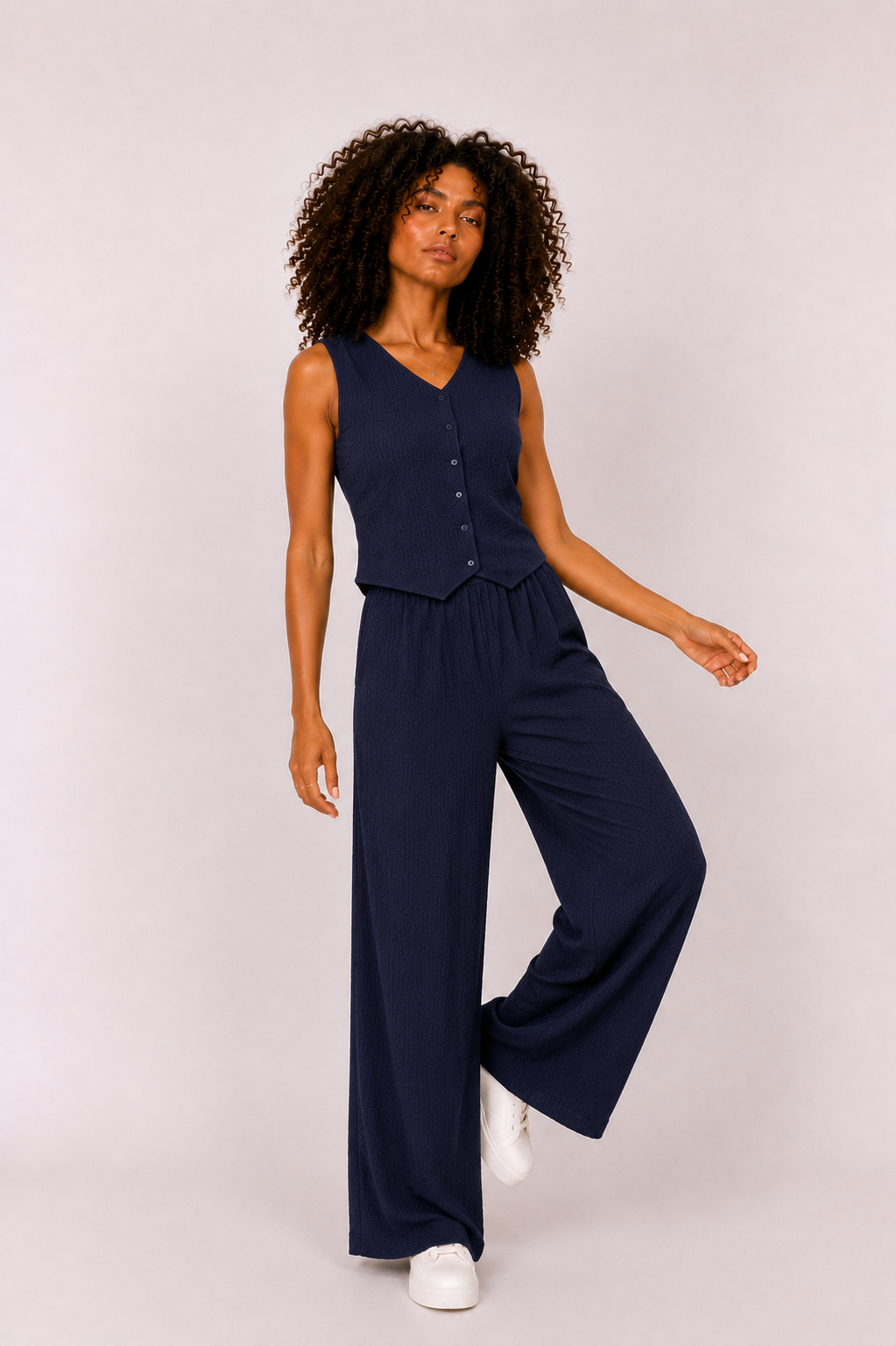 Women's Linen Vest & Pants 2-Piece Set
