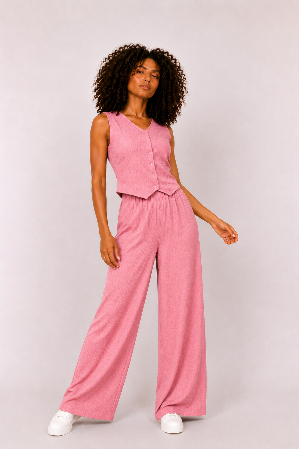 Women's Linen Vest & Pants 2-Piece Set