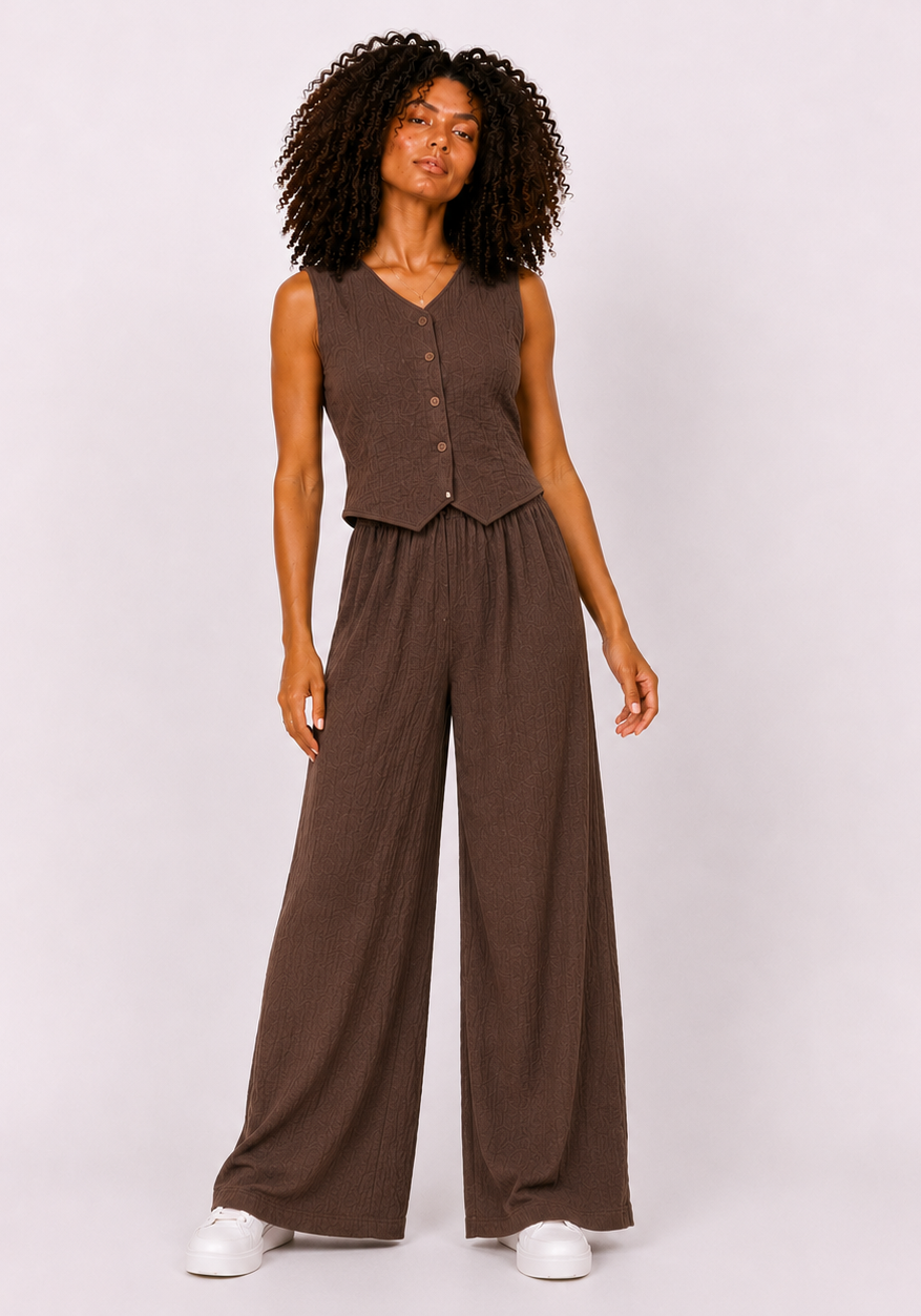 Women's Linen Vest & Pants 2-Piece Set