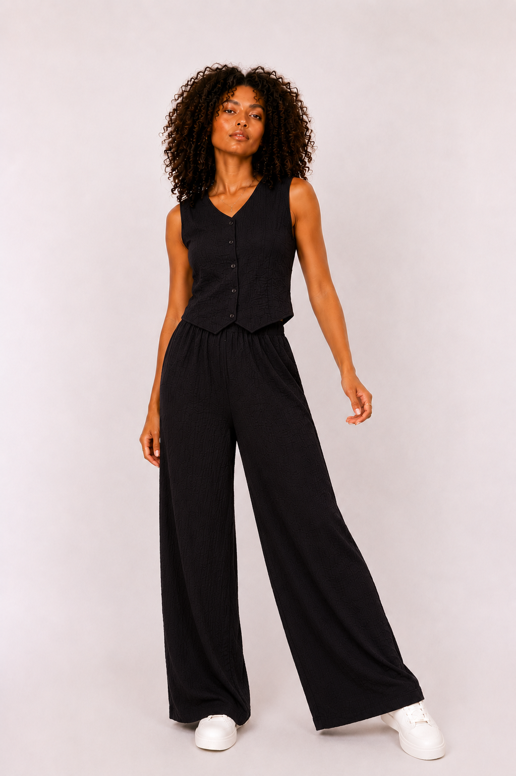 Women's Linen Vest & Pants 2-Piece Set