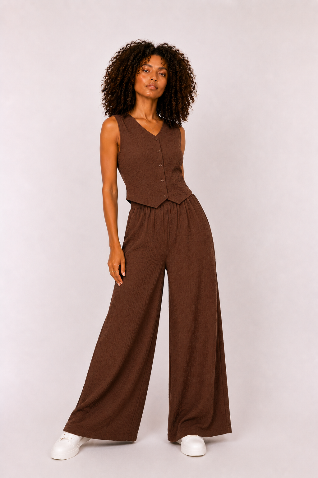 Women's Linen Vest & Pants 2-Piece Set